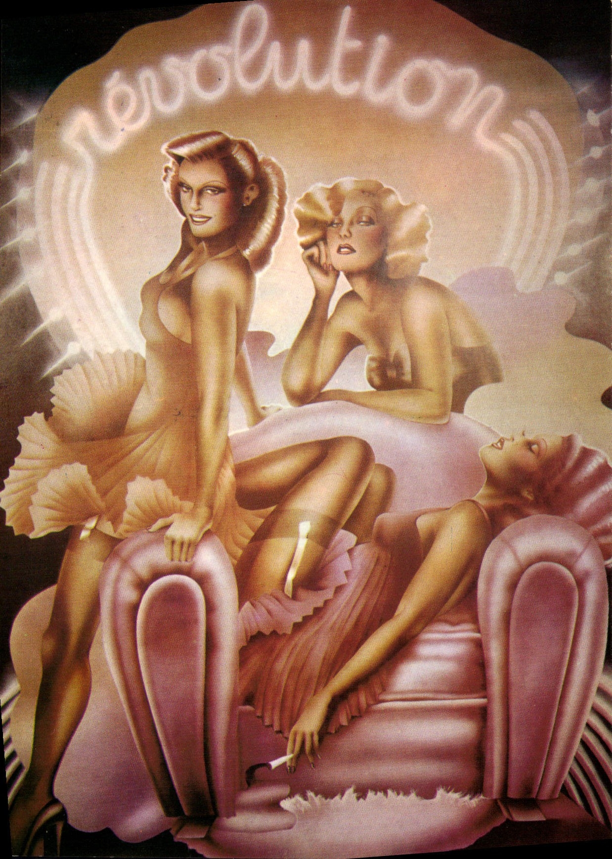 MODERN CARD Naked erotic Illustrator Revolution Helene Majera