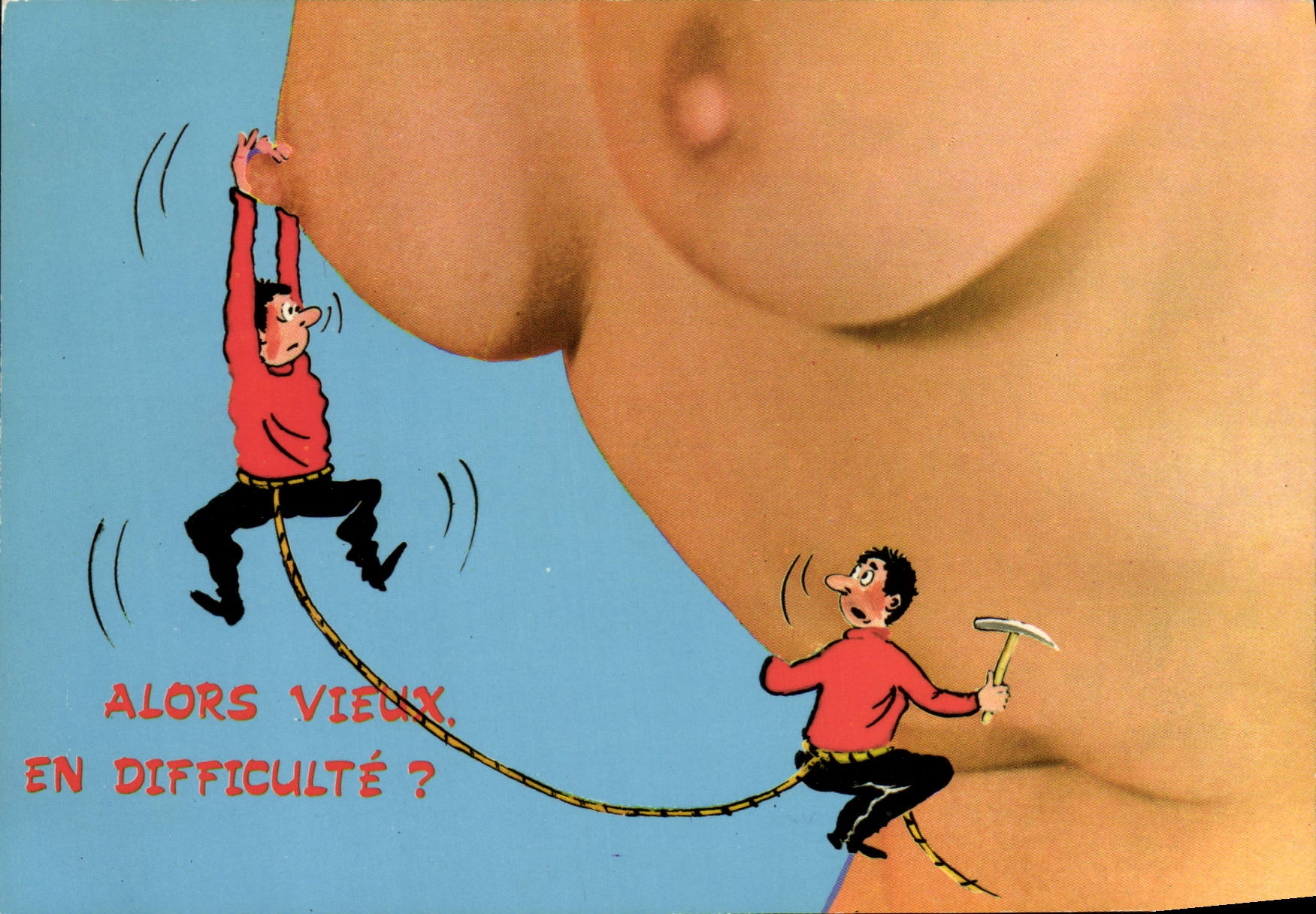 CPM Nu erotique Sein Alpinisme