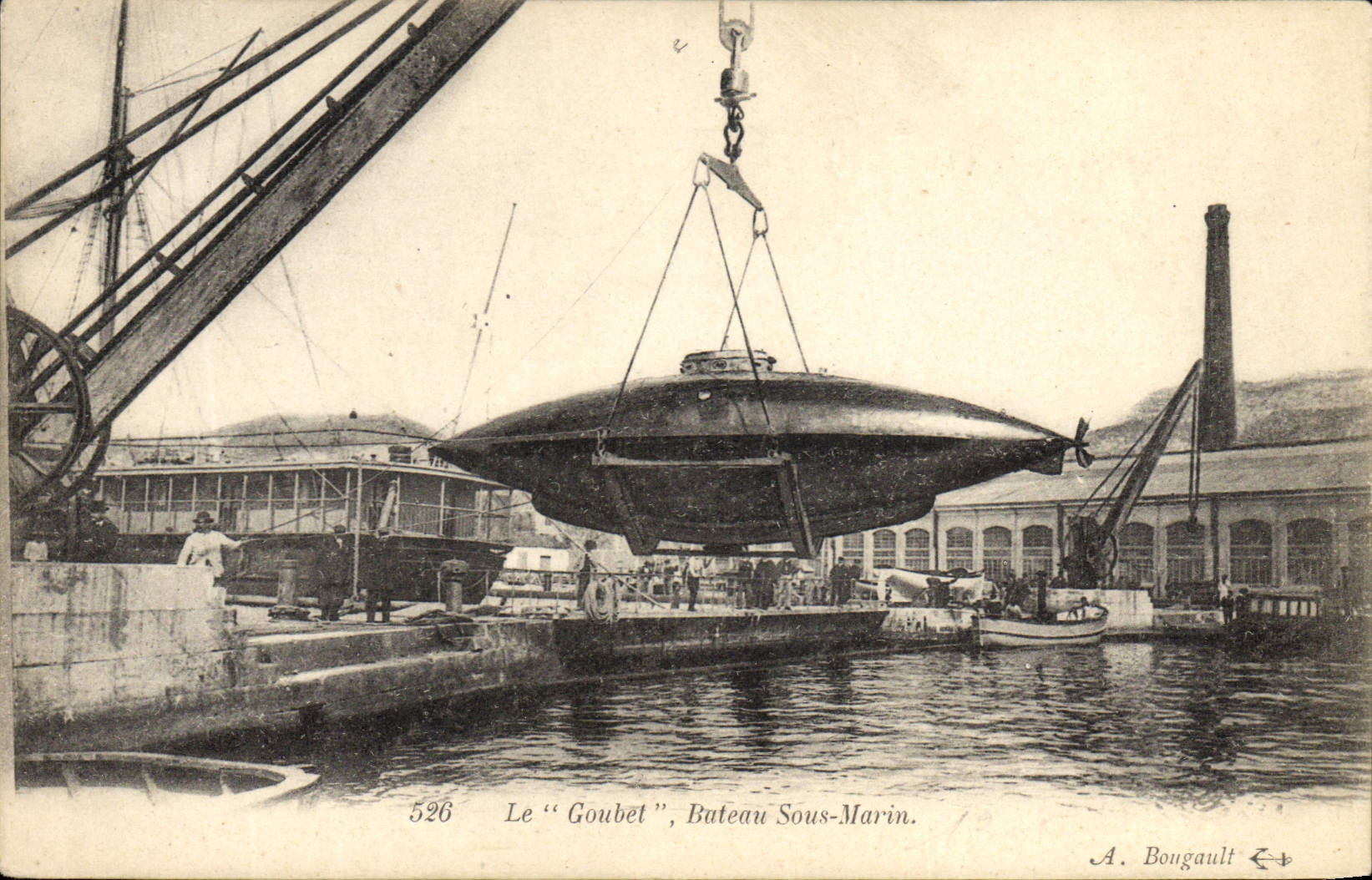 CPA Bateau Le Goubet Bateau Sous marin