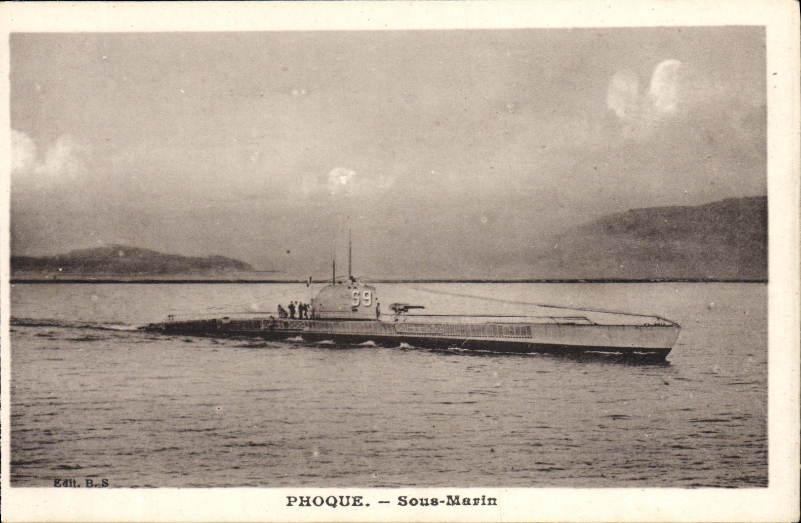 CPA Bateau Sous marin Phoque 