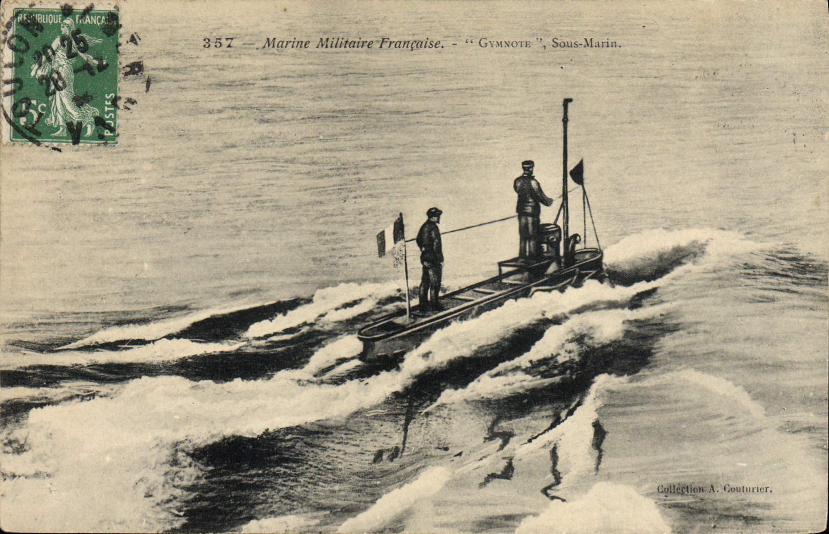 CPA Bateau Sous marin Gymnote 