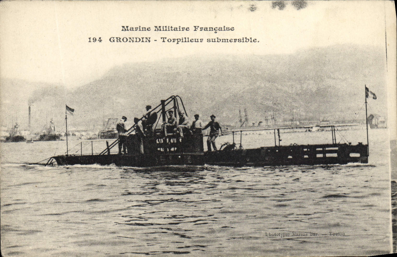 CPA Bateau Grondin Torpilleur submersible Sous marin 