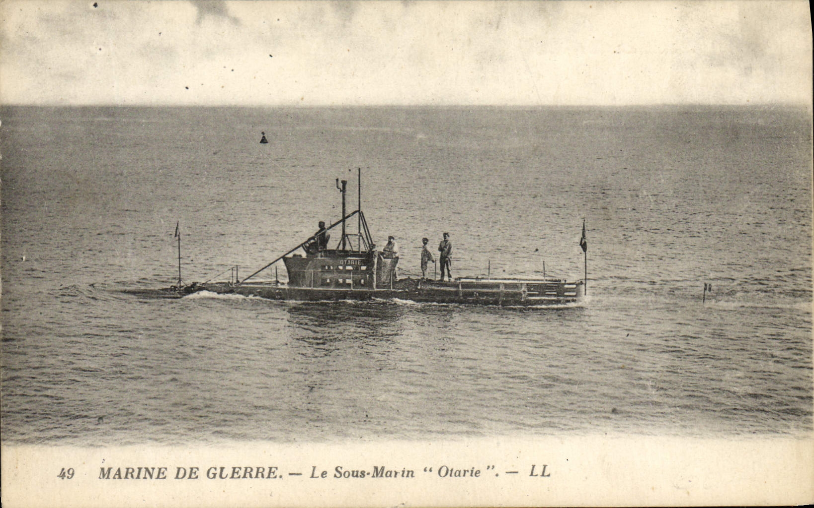 VINTAGE POSTCARD Boat Submarine Otary