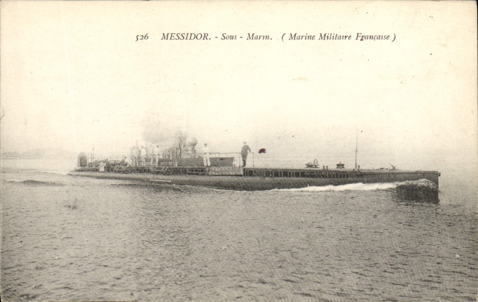 CPA Bateau Sous marin Messidor 