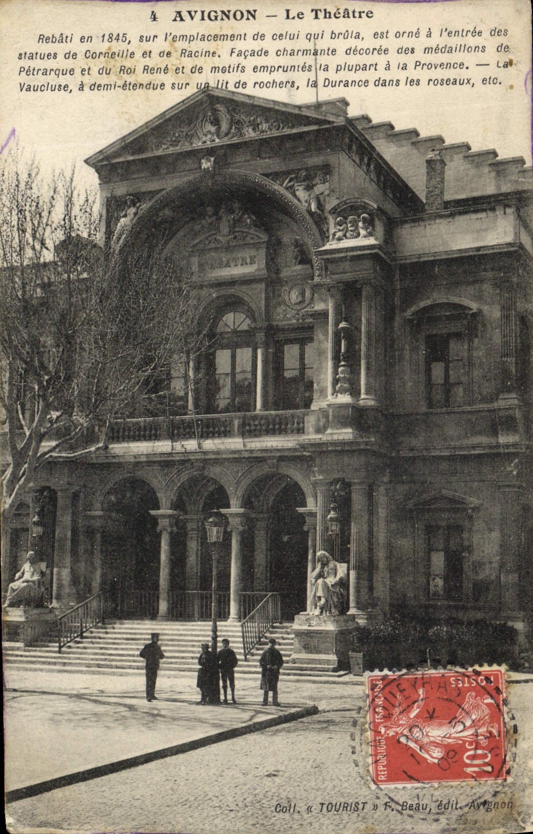 VINTAGE POSTCARD Avignon the Theater