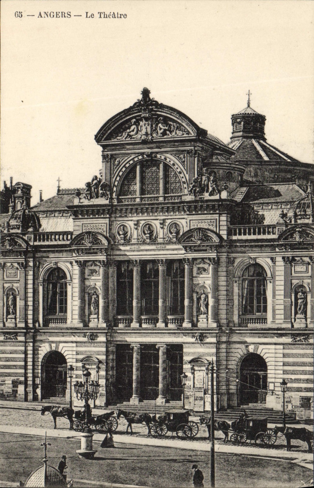 VINTAGE POSTCARD Angers the Theater