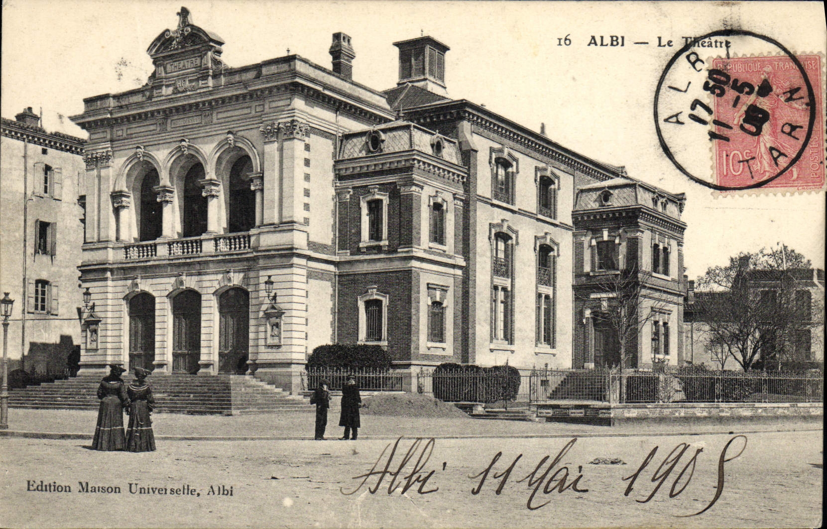 VINTAGE POSTCARD Albir the Theater