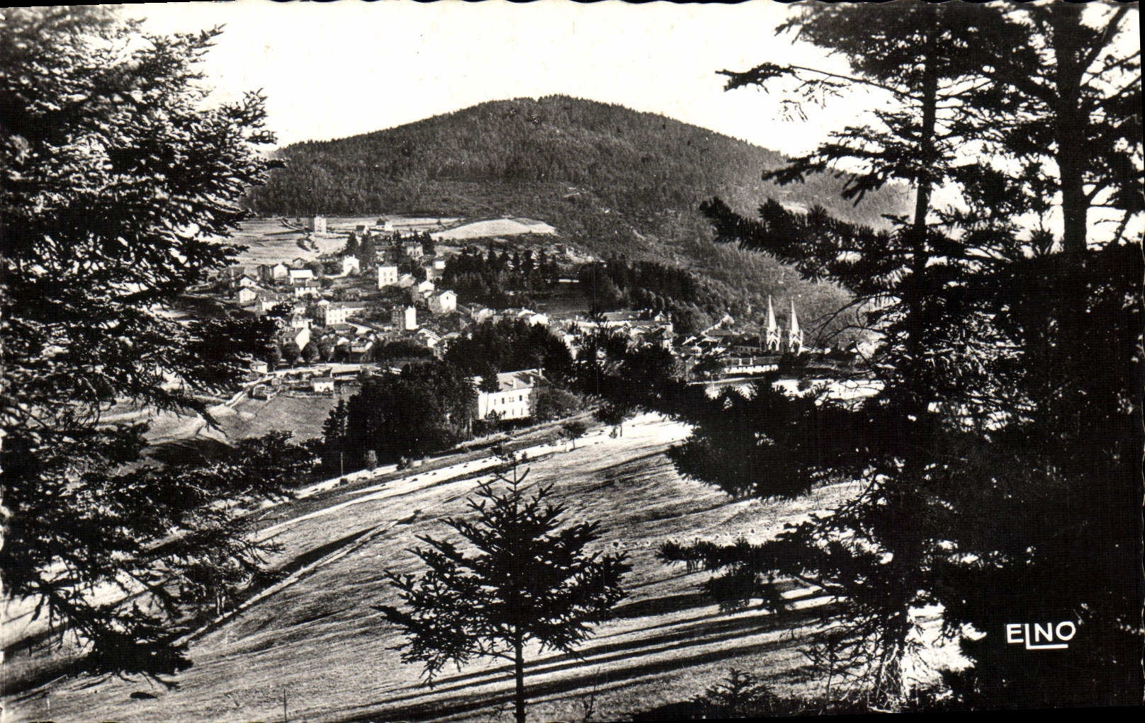 MODERN CARD Louvesc Landscape On the Chaix Mount