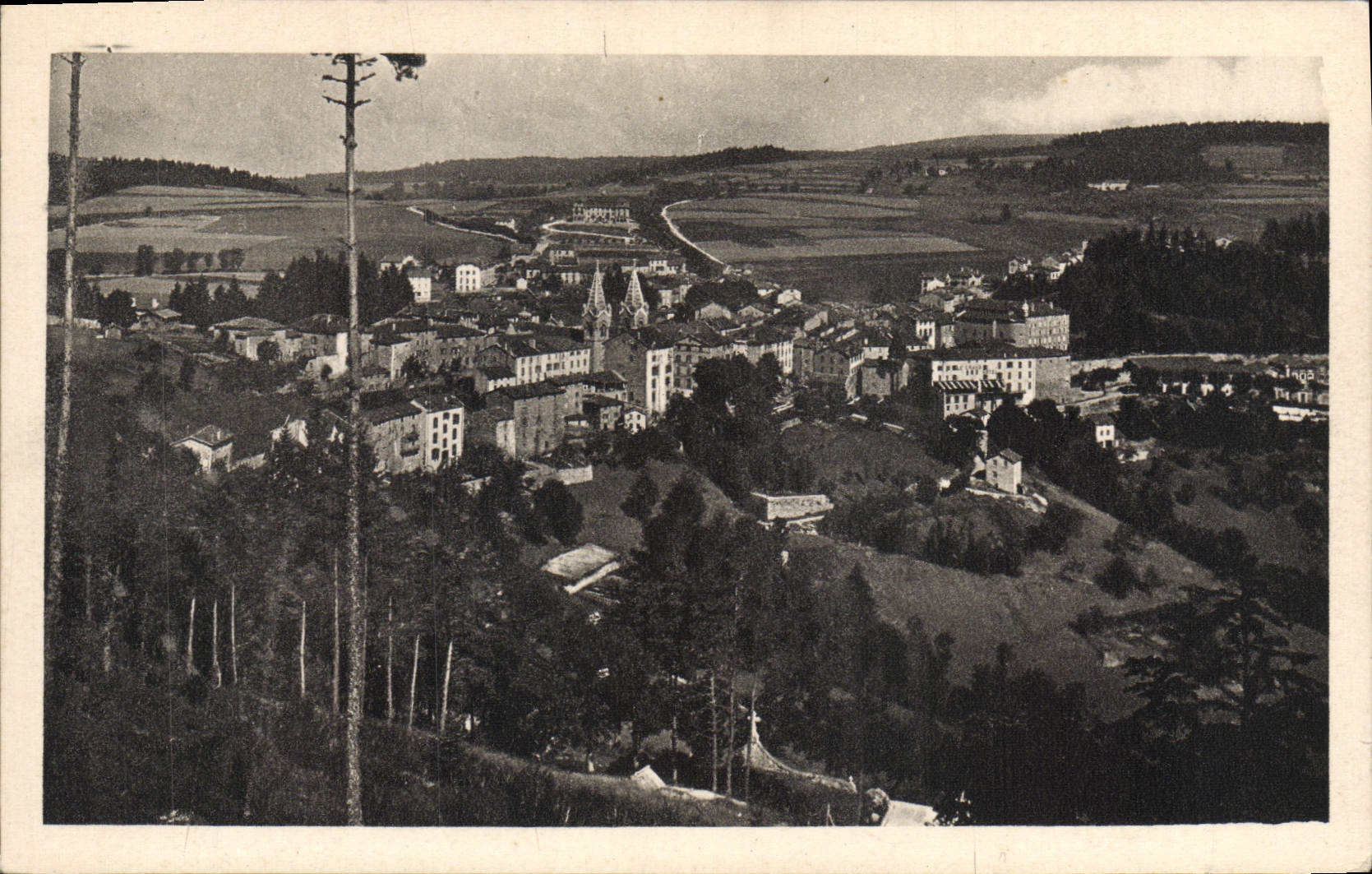 VINTAGE POSTCARD Louvesc View