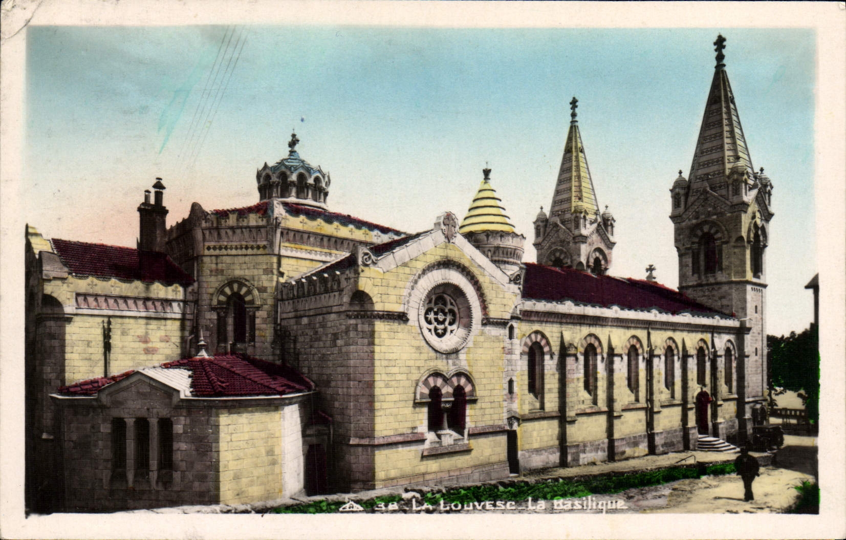 VINTAGE POSTCARD Louvesc the Basilica