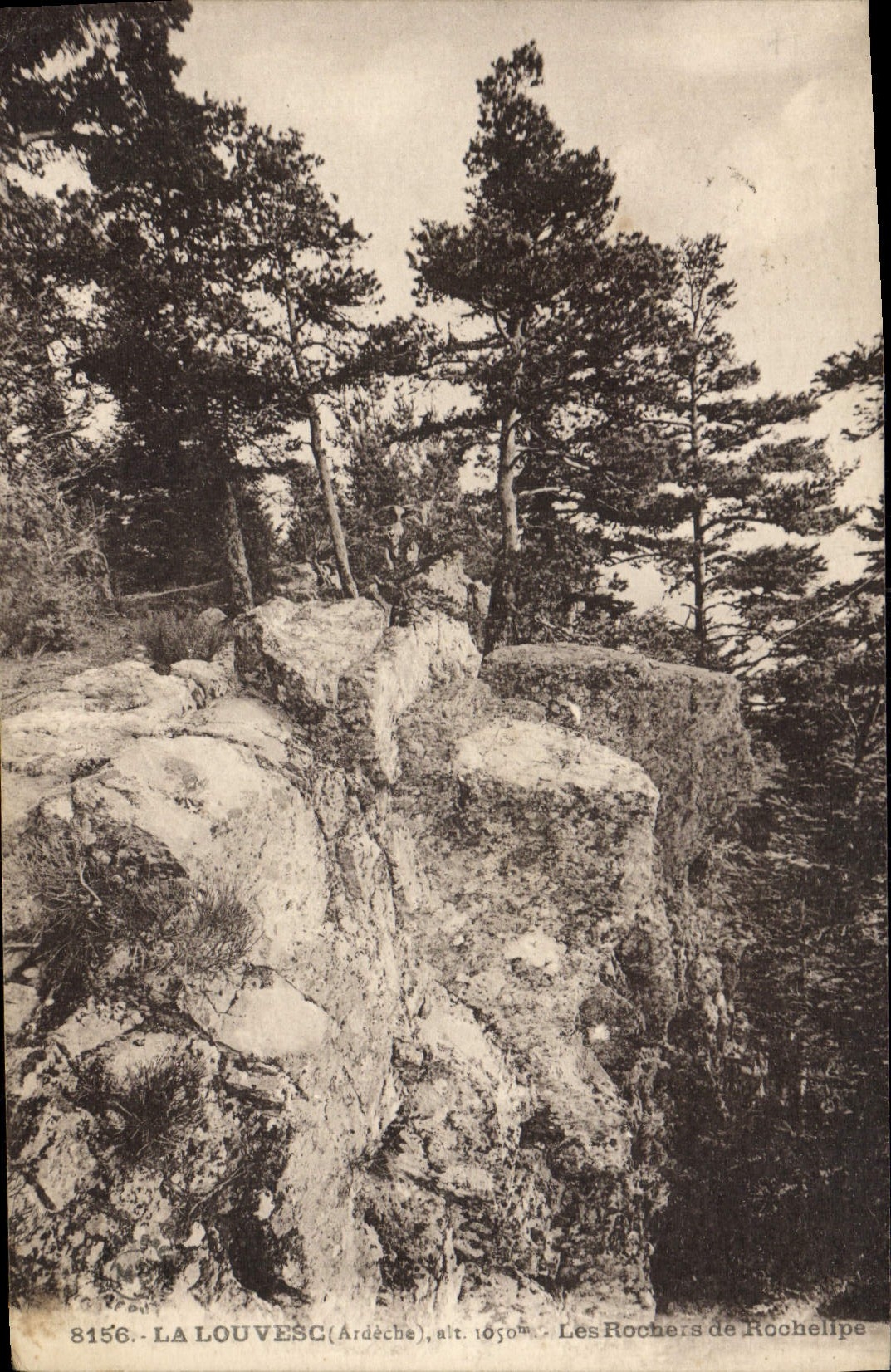 VINTAGE POSTCARD Louvesc Rocks of Rochellpe