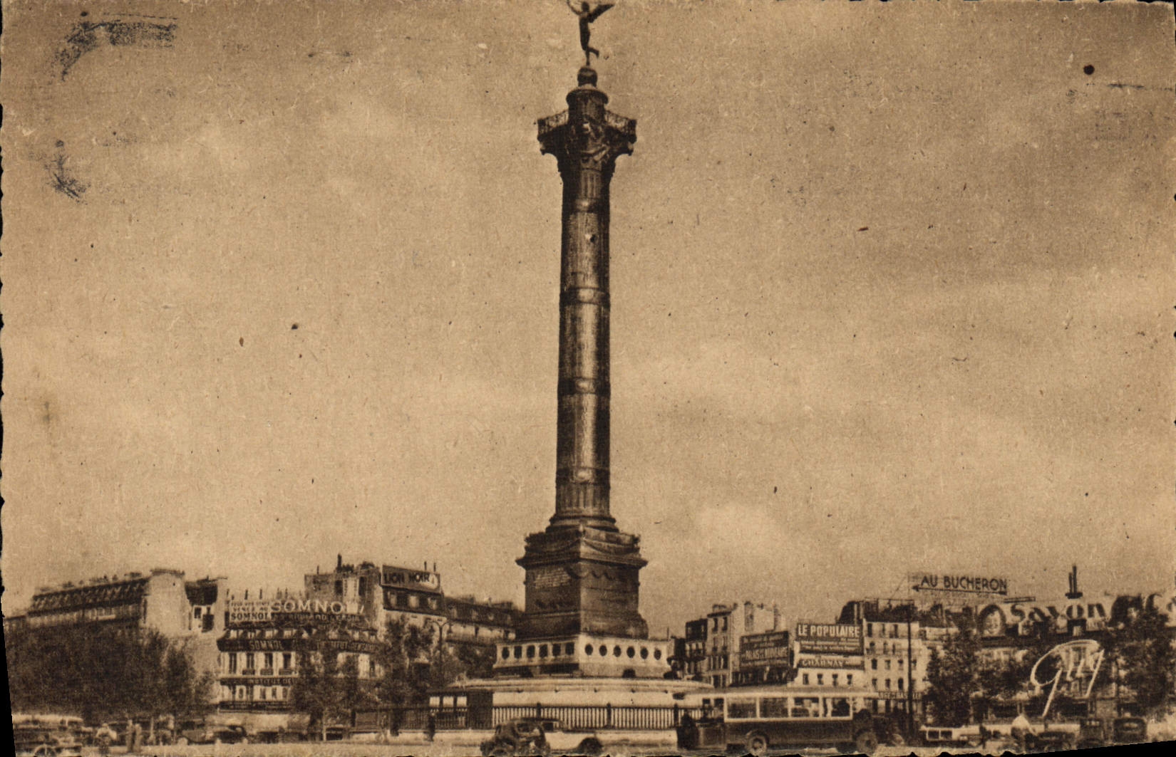 CPA Paris Place de la Bastille et colonne de Juillet