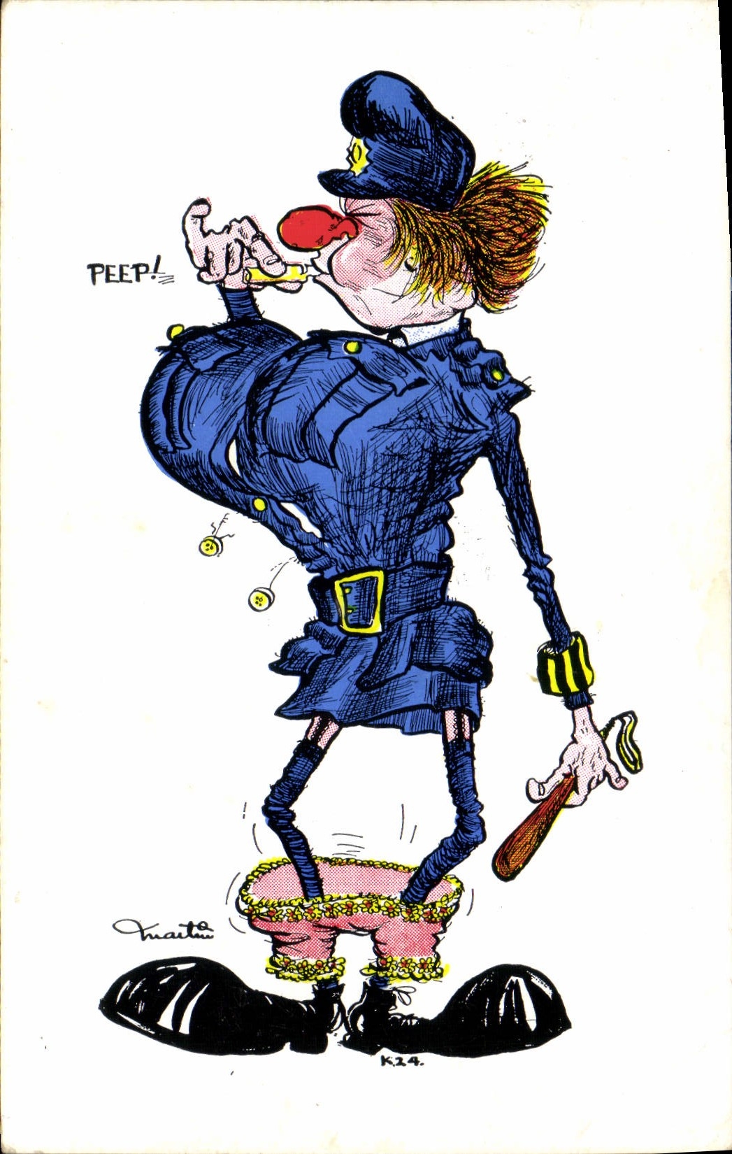 POSTAL MODERNA el humor organiza a policía