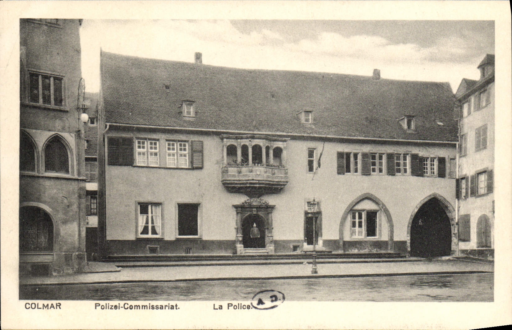 Oficial de policía de la fuerza de policía de la POSTAL de la VENDIMIA Colmar la fuerza de policía