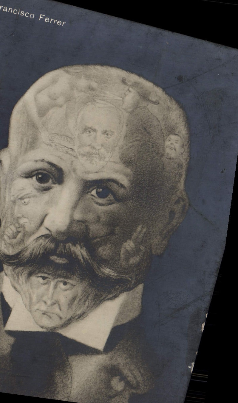 CPA Francisco Ferrer (visage a partir de son propre visage)
