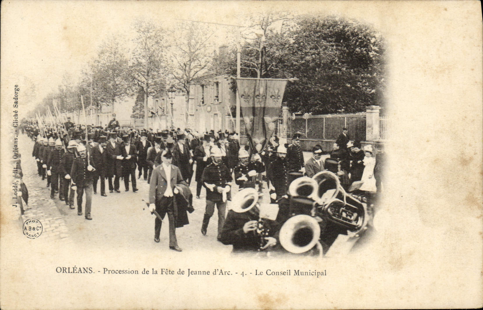 CPA Sapeurs Pompiers Orleans Procession de la fete de Jeanne d'Arc Le conseil Municipal
