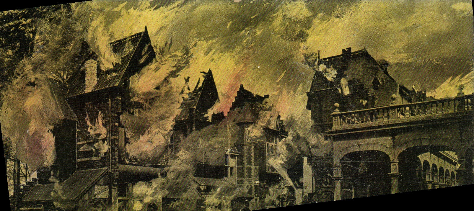 VINTAGE POSTCARD Sappers Firemen Fair of Brussels 19610