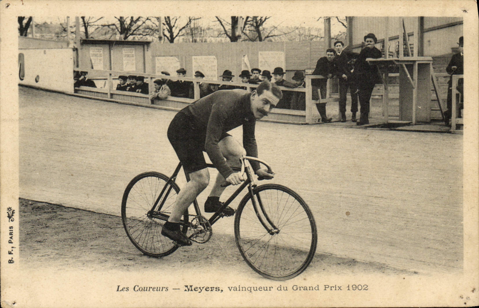 VINTAGE POSTCARD Velo Cycles Cycling Meyers Vainqueur of the Grand Prix 1902