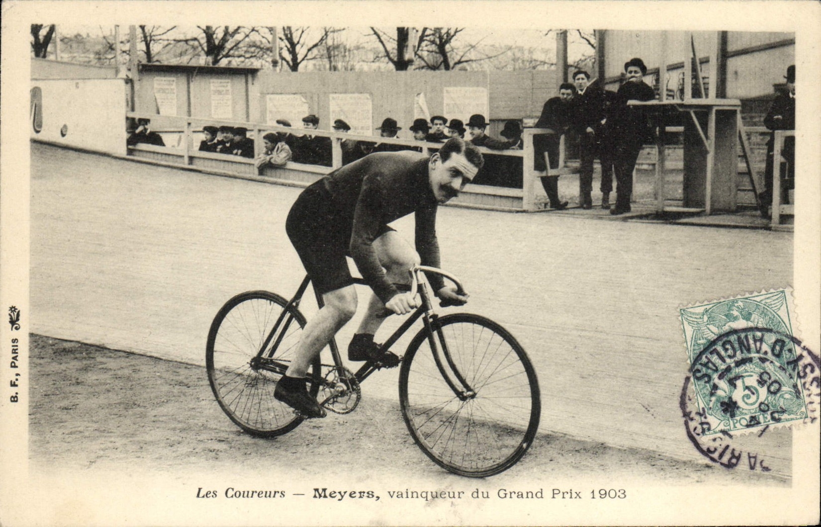 CPA Velo Cycle Cyclisme Meyers Vainqueur du Grand Prix 1903