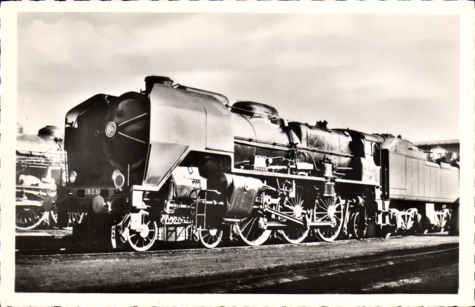 MODERN CARD Train Engine 231 C 49 has the 88 SNCF Northern Area