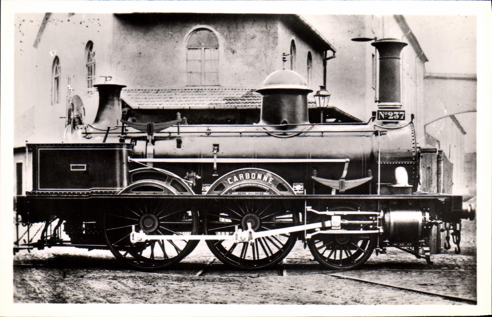 MODERN CARD Train Engine 237 Carbon Koechlin Company of the South
