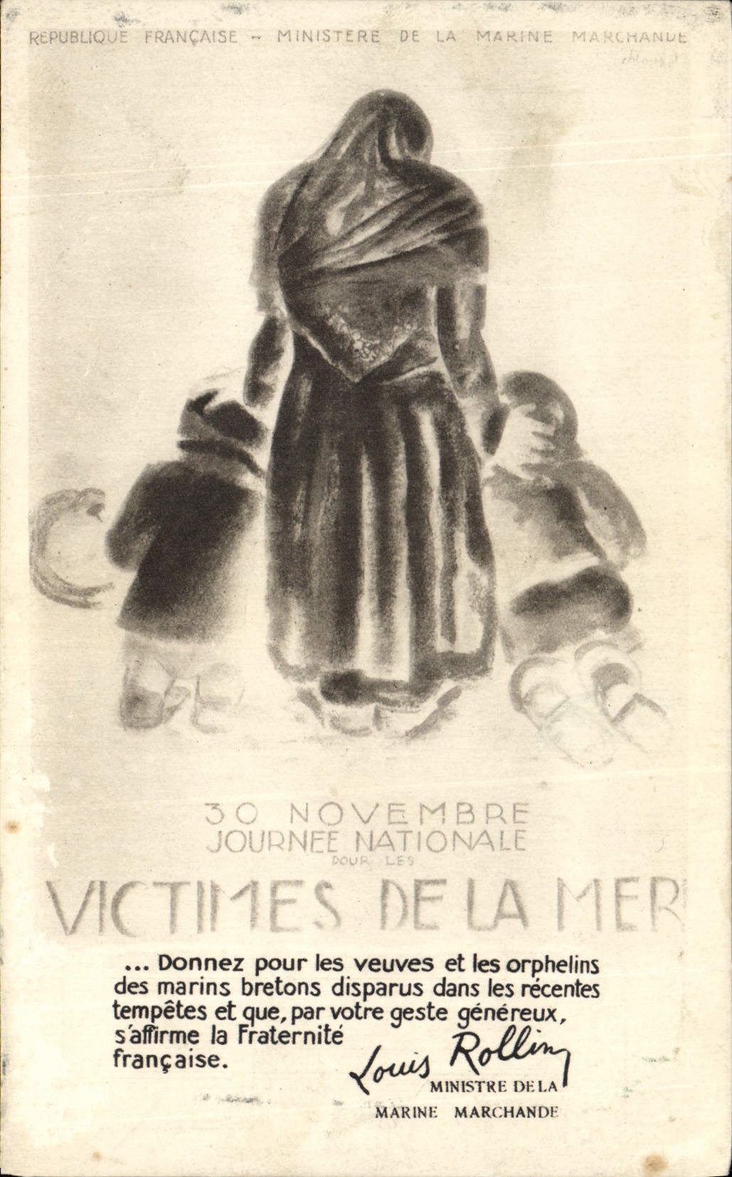 CPA Bateau 30 Novembre Journee Nationale Victimes de la Mer