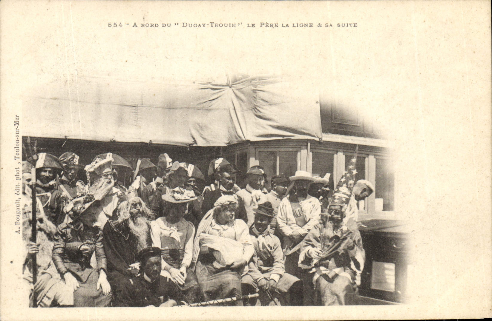 VINTAGE POSTCARD Bateau has edge of Duguay Trouin the father the line and its continuation