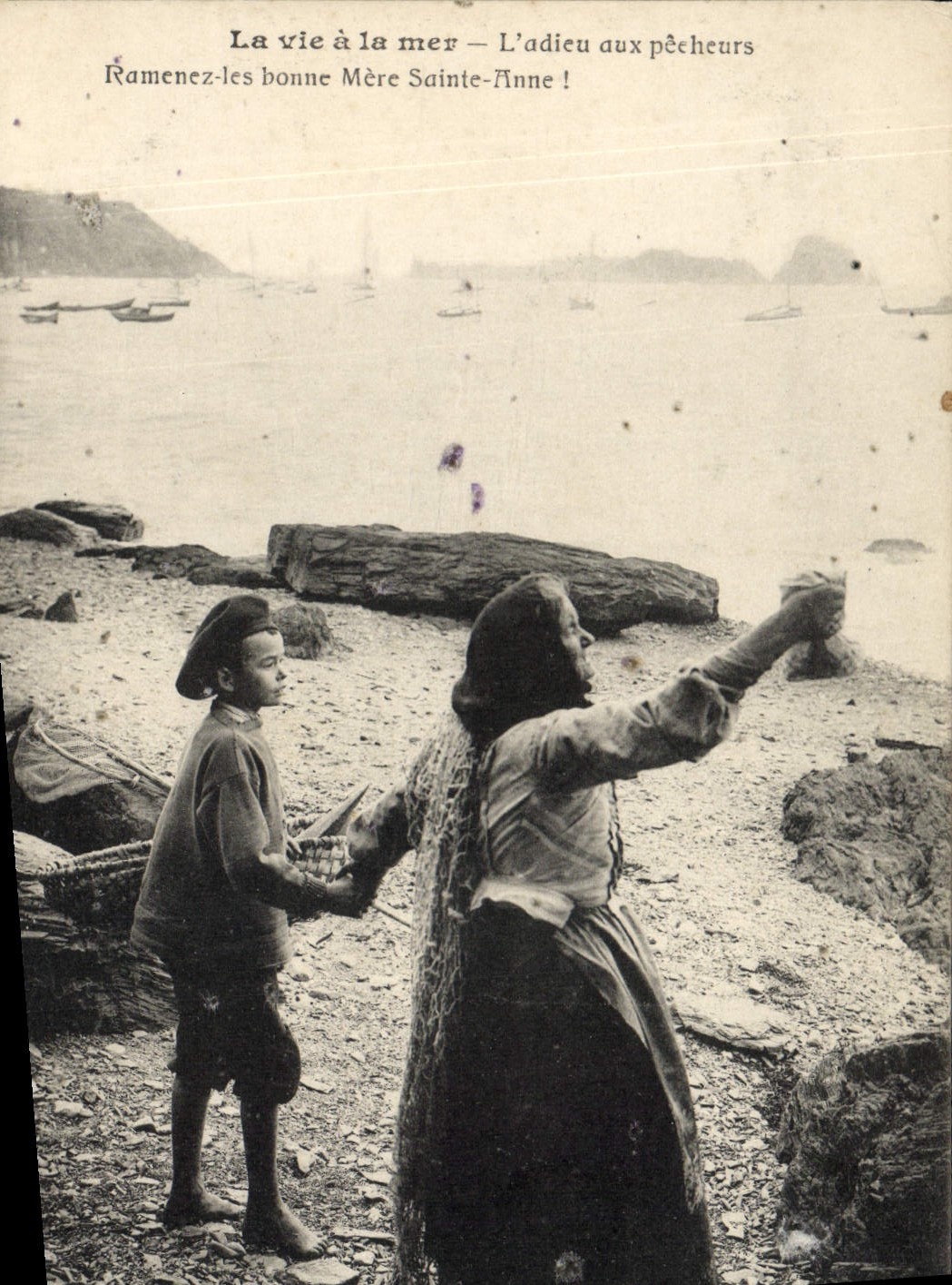 Vida de la POSTAL de la VENDIMIA con el mar adiós con los pecadores