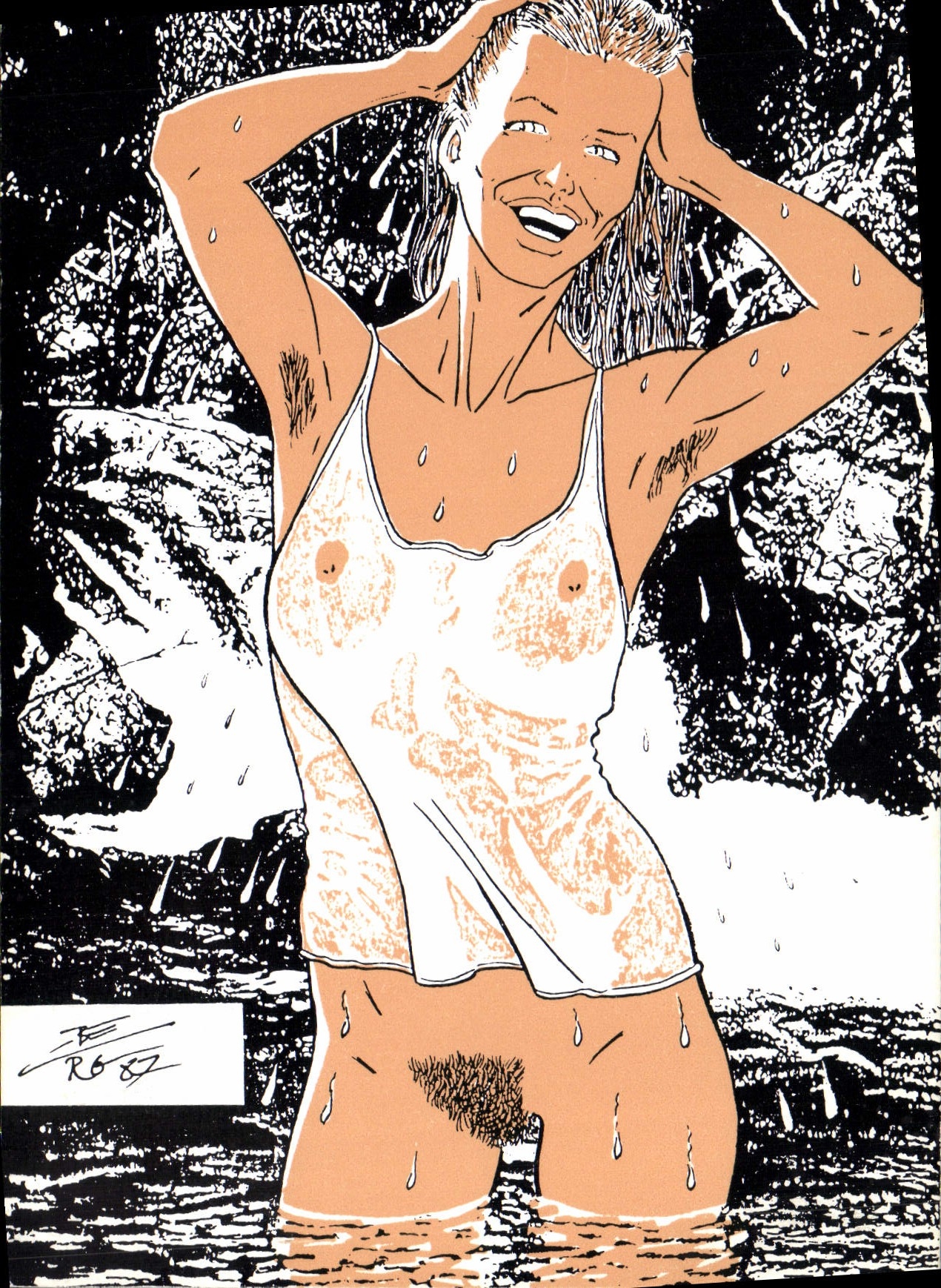 CPM Nu erotique Illustrateur Charles Berg