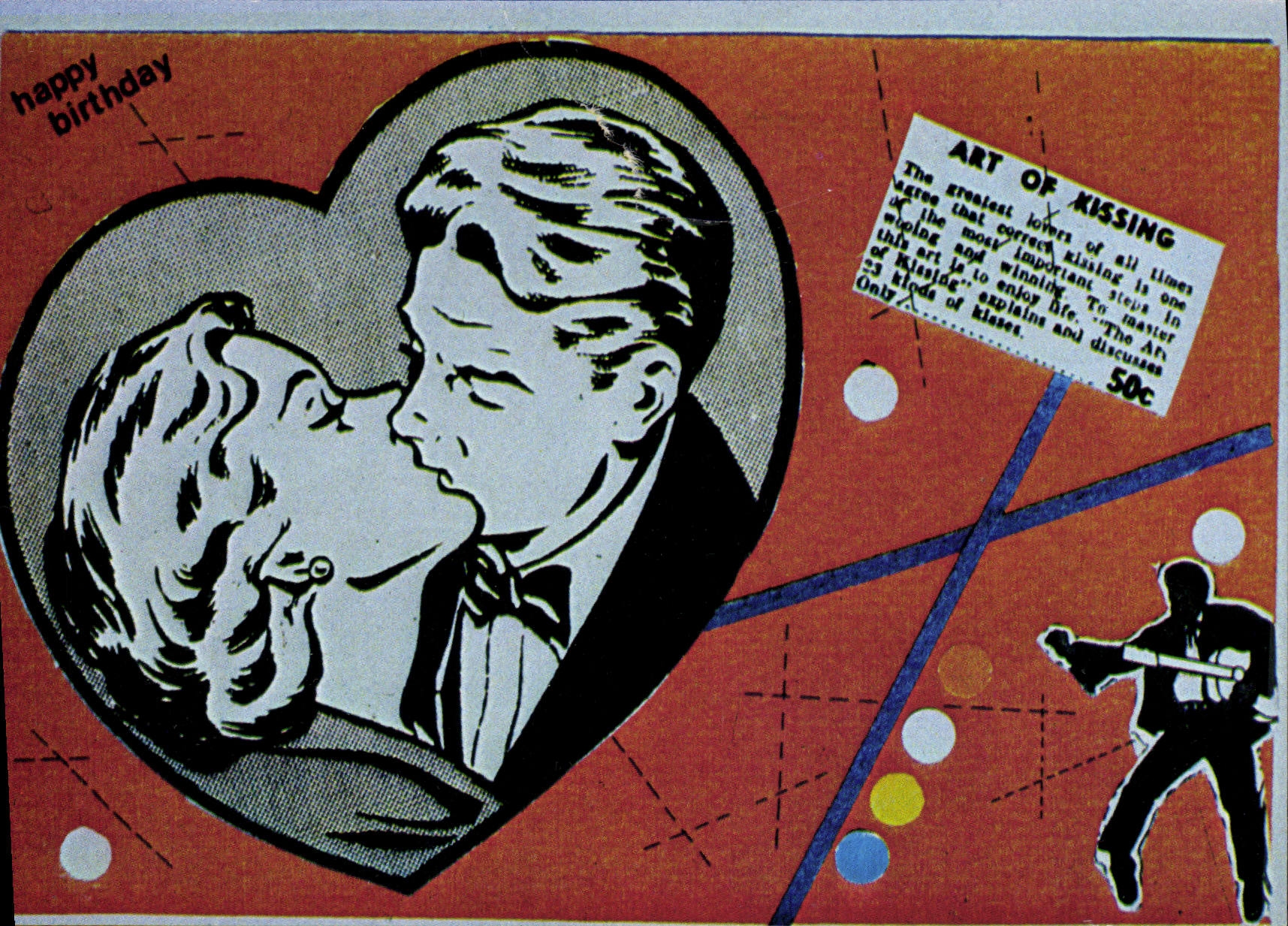 MODERN CARD Naked erotic Illustrator Art Kissing Carbonnier