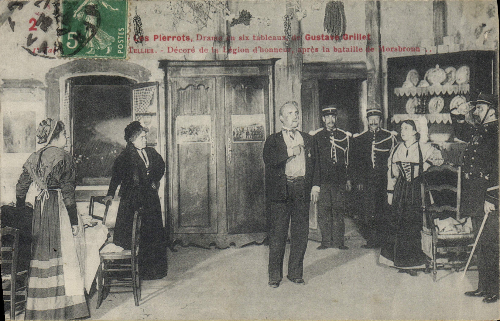 CPA Police Policier Les Pierrots Drame en six tableaux Gustave GRillet 