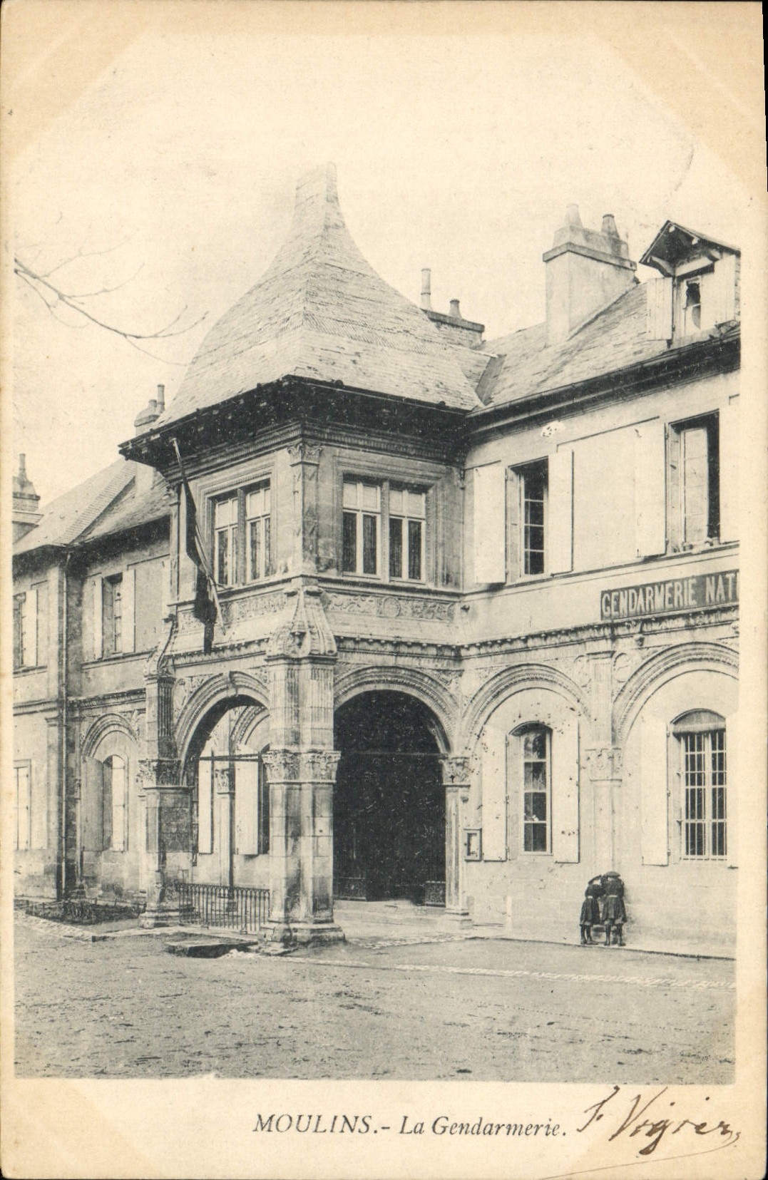 De la VENDIMIA de la POSTAL de policía de la fuerza del oficial de policía la gendarmería Moulins
