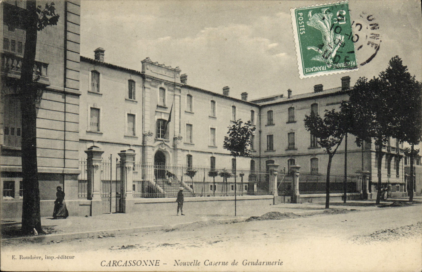 Cuarteles del oficial de policía de Carcasona de la fuerza de policía de la POSTAL de la VENDIMIA nuevos de la gendarmería