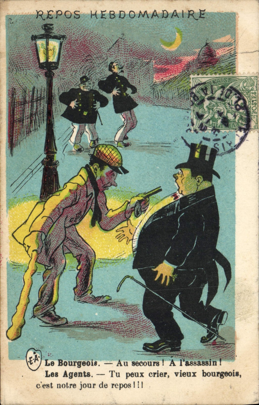 Resto semanal del oficial de policía de la fuerza de policía de la POSTAL de la VENDIMIA los agentes del hombre de la clase media