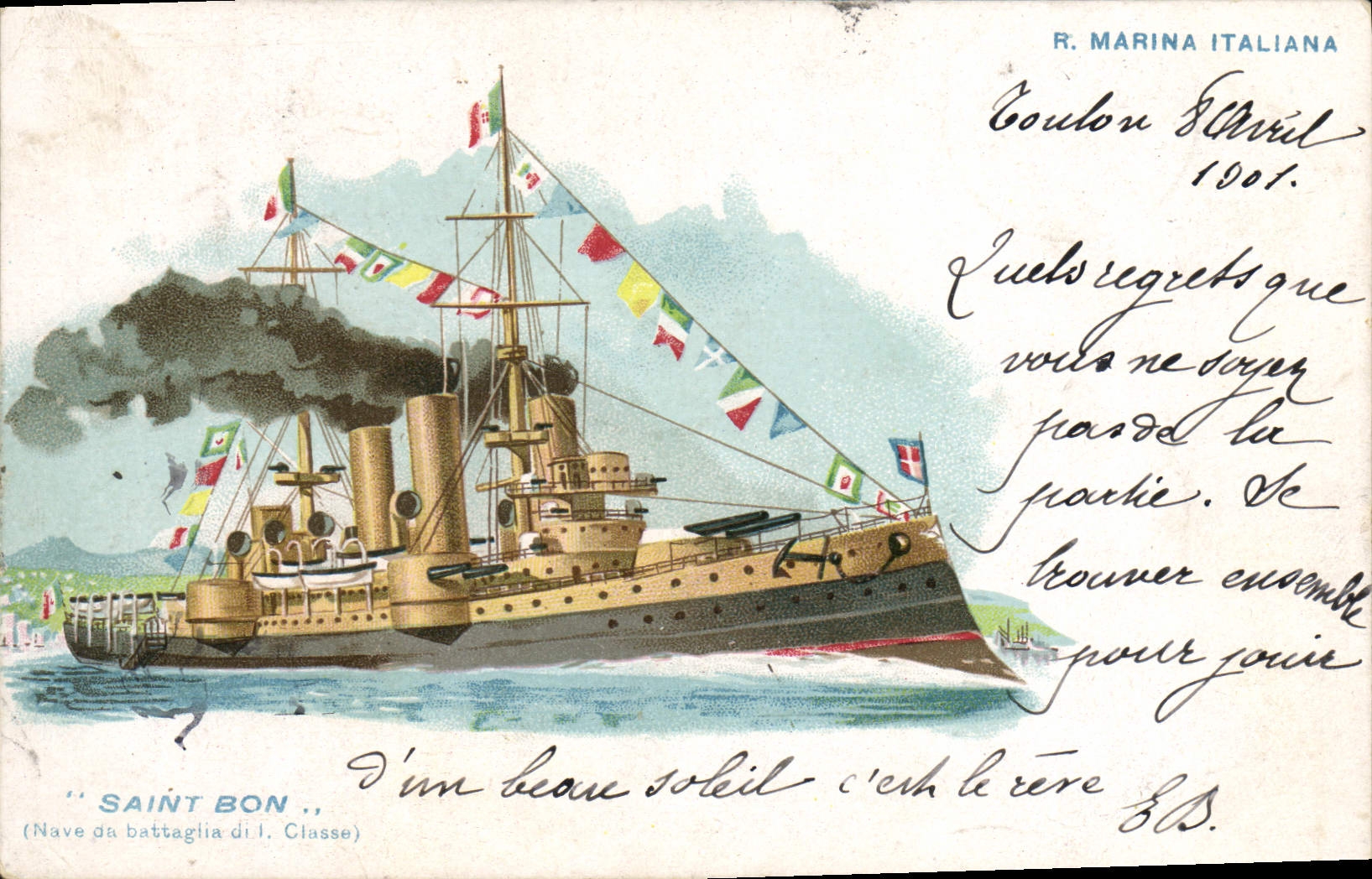 CPA Bateau R Marina Italiana Saint Bon 