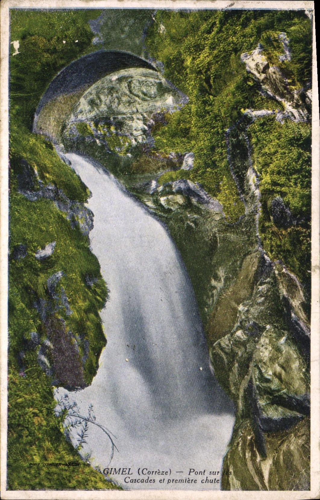 CPA Gimel Pont Sur les Cascades et Premiere chute