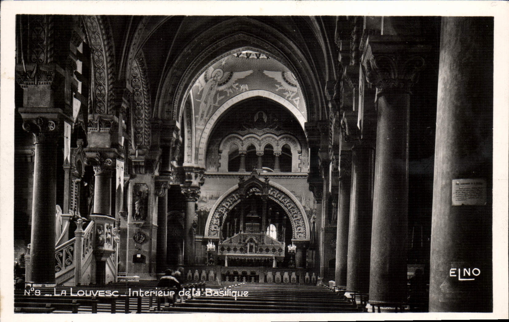 MODERN CARD Interior Louvesc of the Basilica