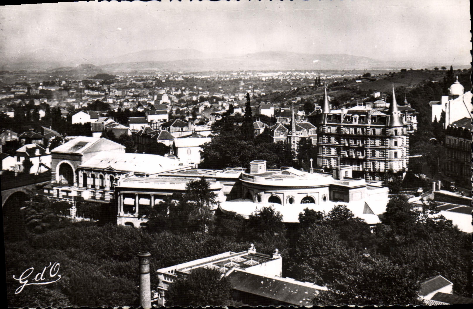 MODERN CARD Auvergne Royat Panorama on the Thermal baths the casino and some large hotels