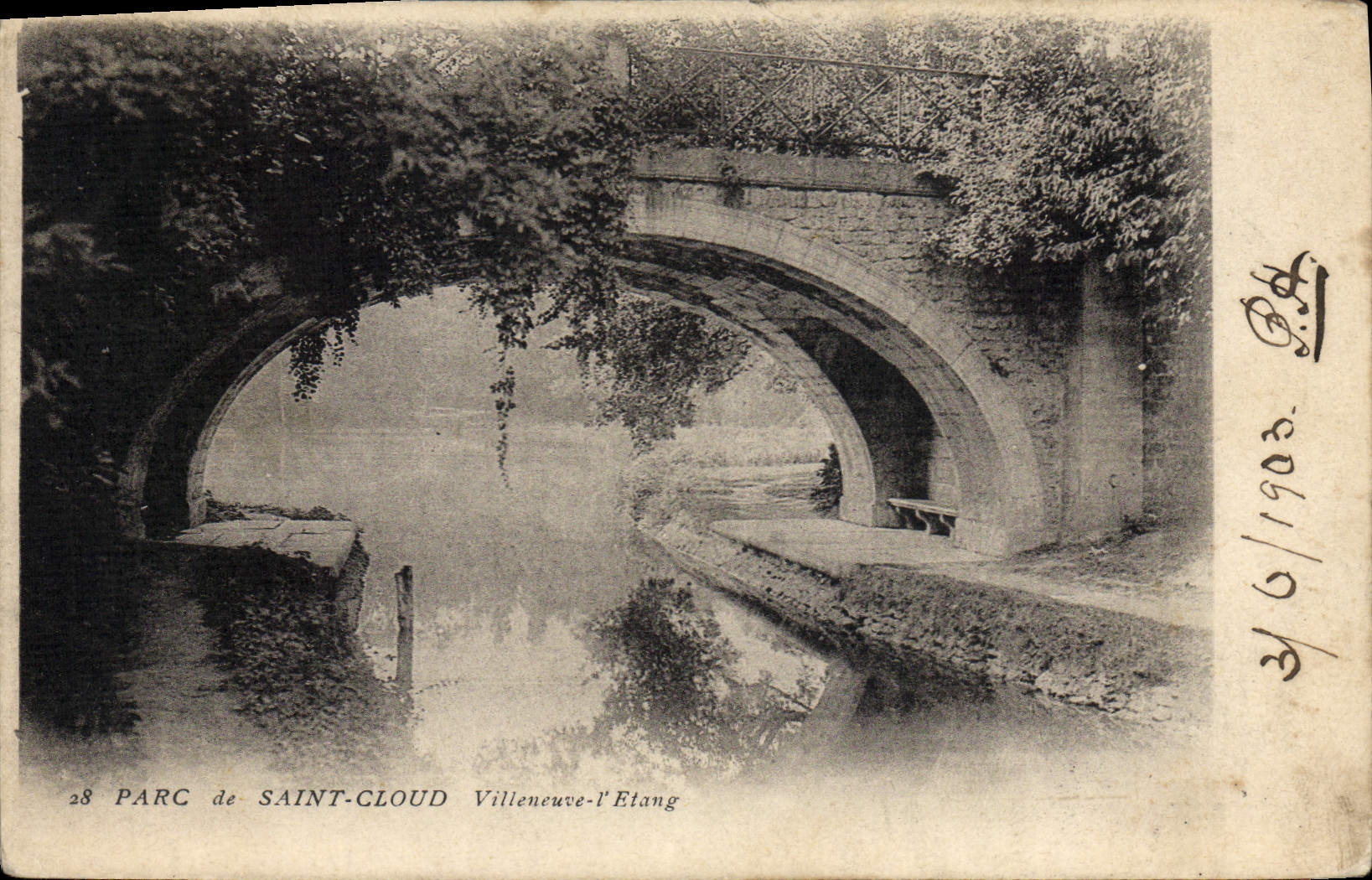 VINTAGE POSTCARD Holy Cloud Villeneure the Pond