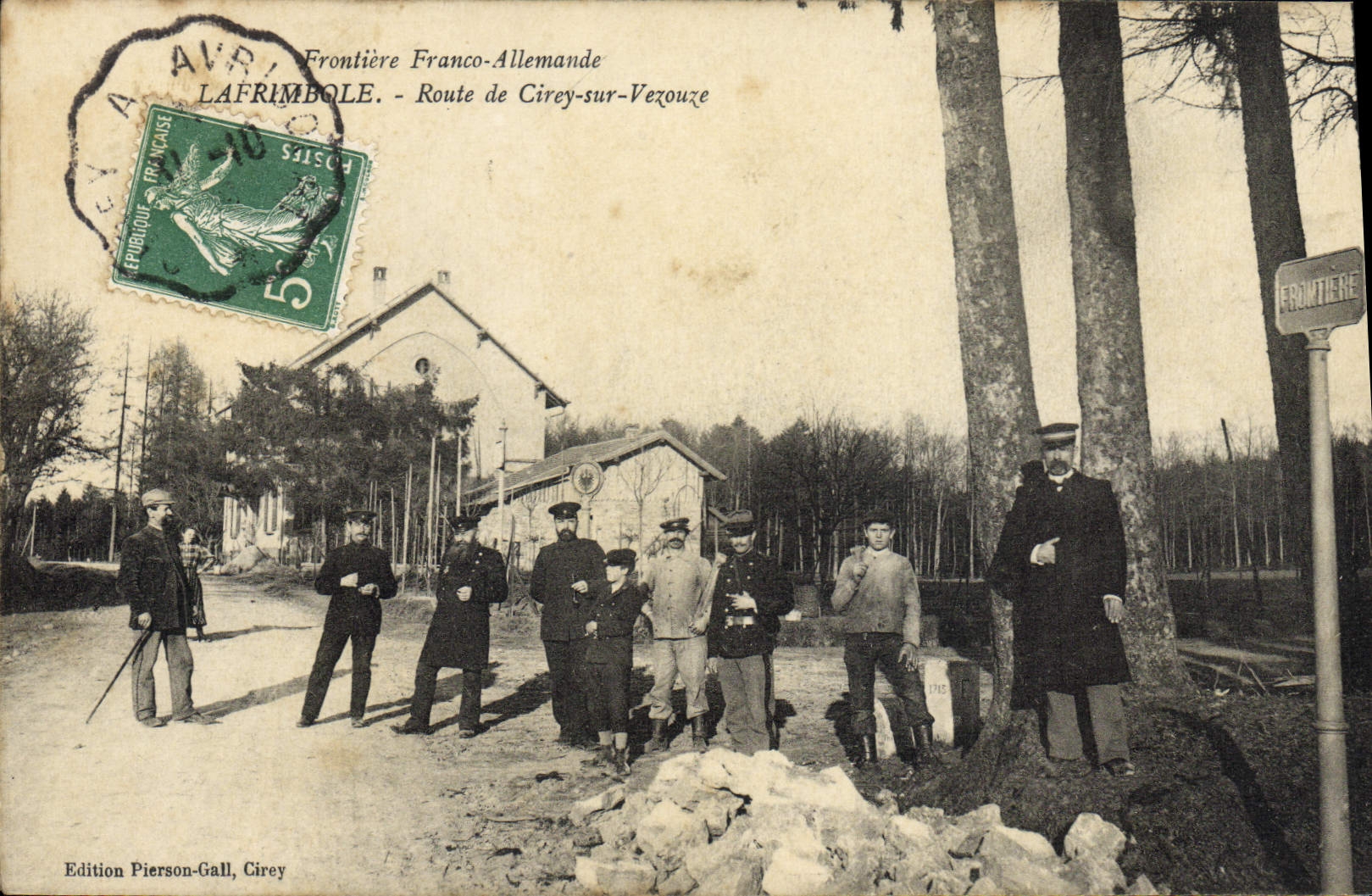 CPA Douane Douanes Douanier Lafrimbole Lafrimbolle Route de Cirey sur Vezouze