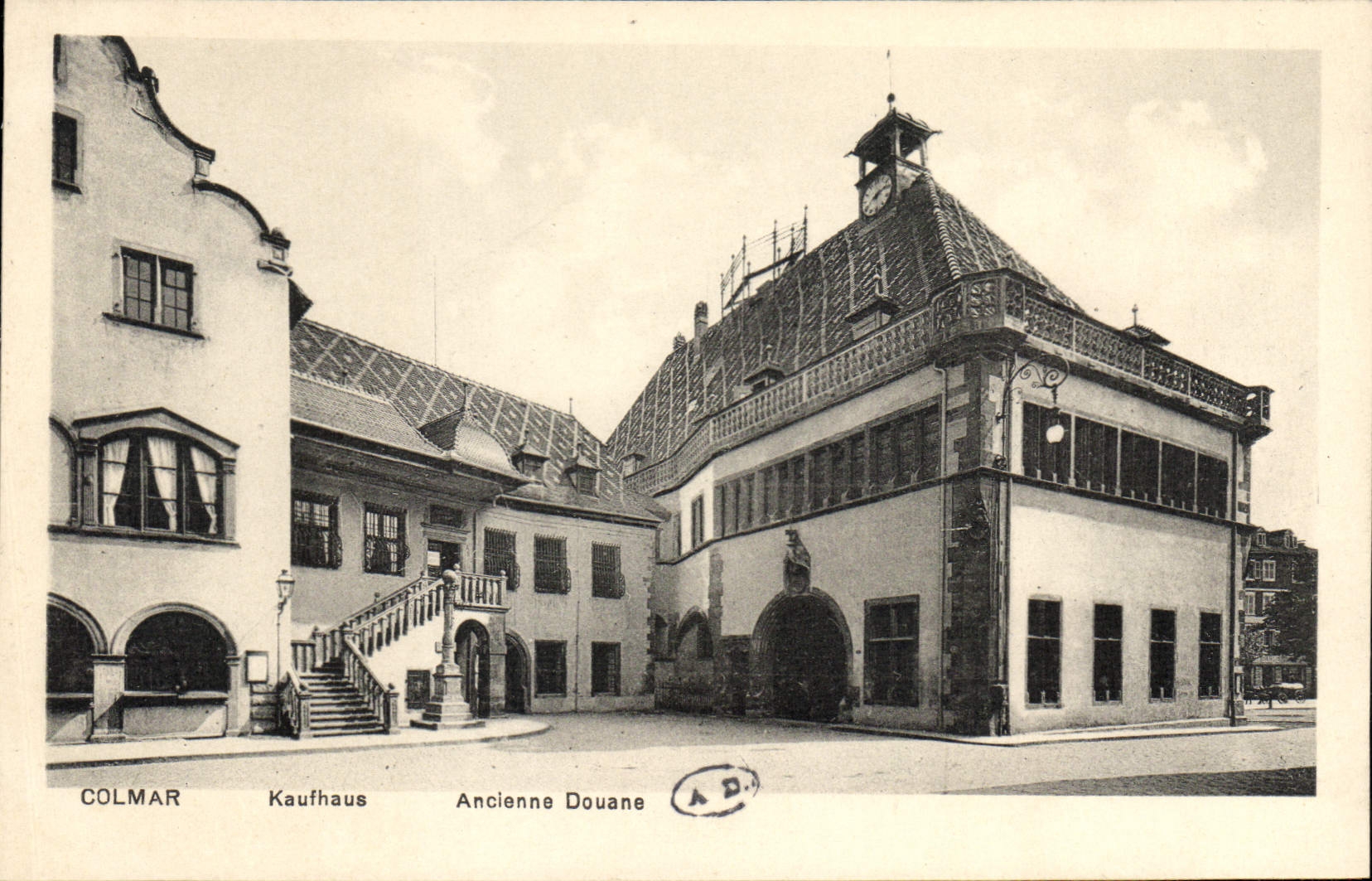 VINTAGE POSTCARD Customs Customs Customs officer Kaufhaus Colmar Old customs