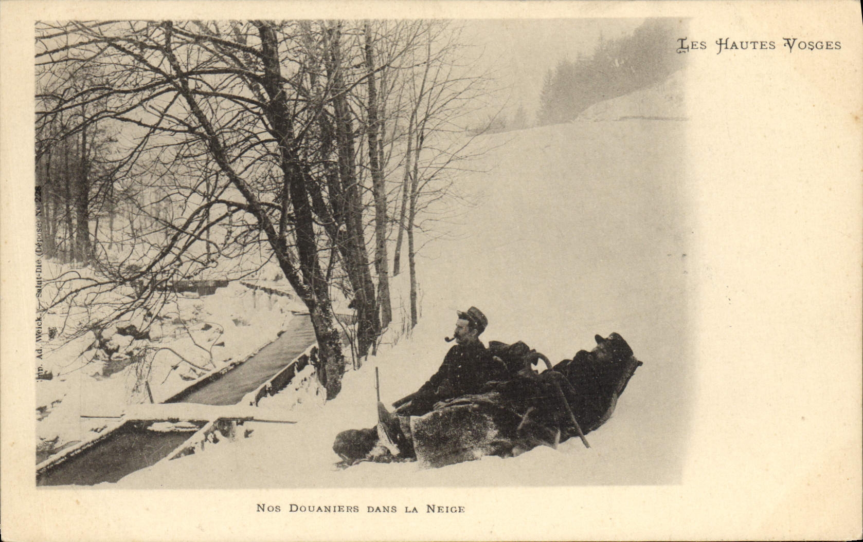 CPA Douane Douanes Douanier Hautes Vosges Nos douaniers dans la neige