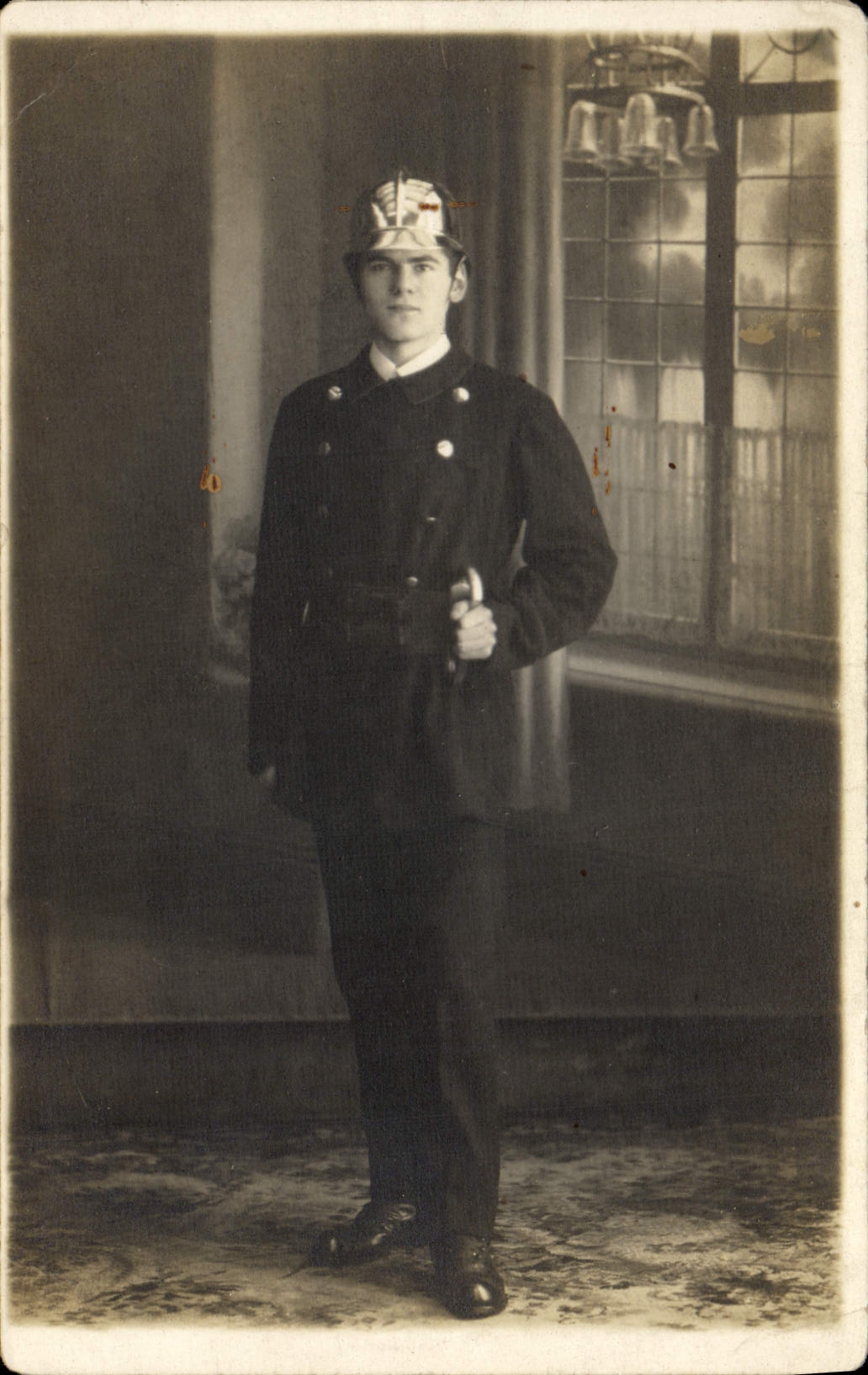 CARTE PHOTO Sapeurs Pompiers 