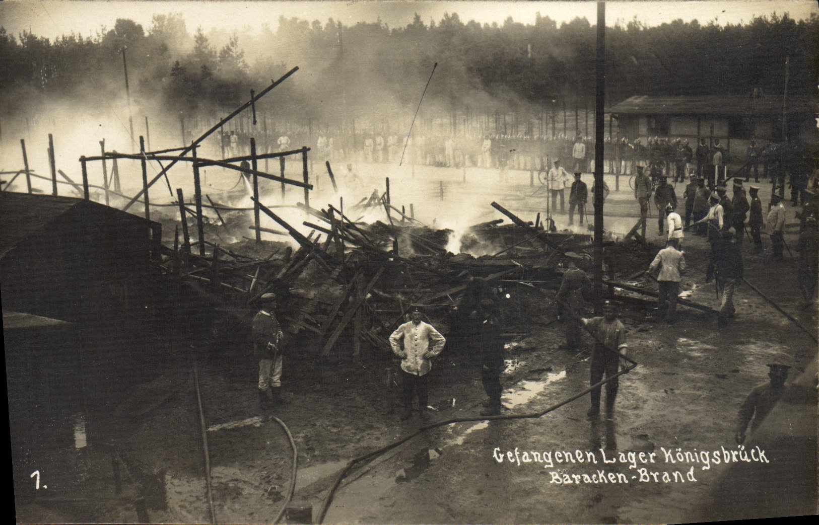 Marca de fábrica de Konigsbruck Baracken del langer de Gefangenen de los bomberos de los zapadores de la POSTAL de la VENDIMIA