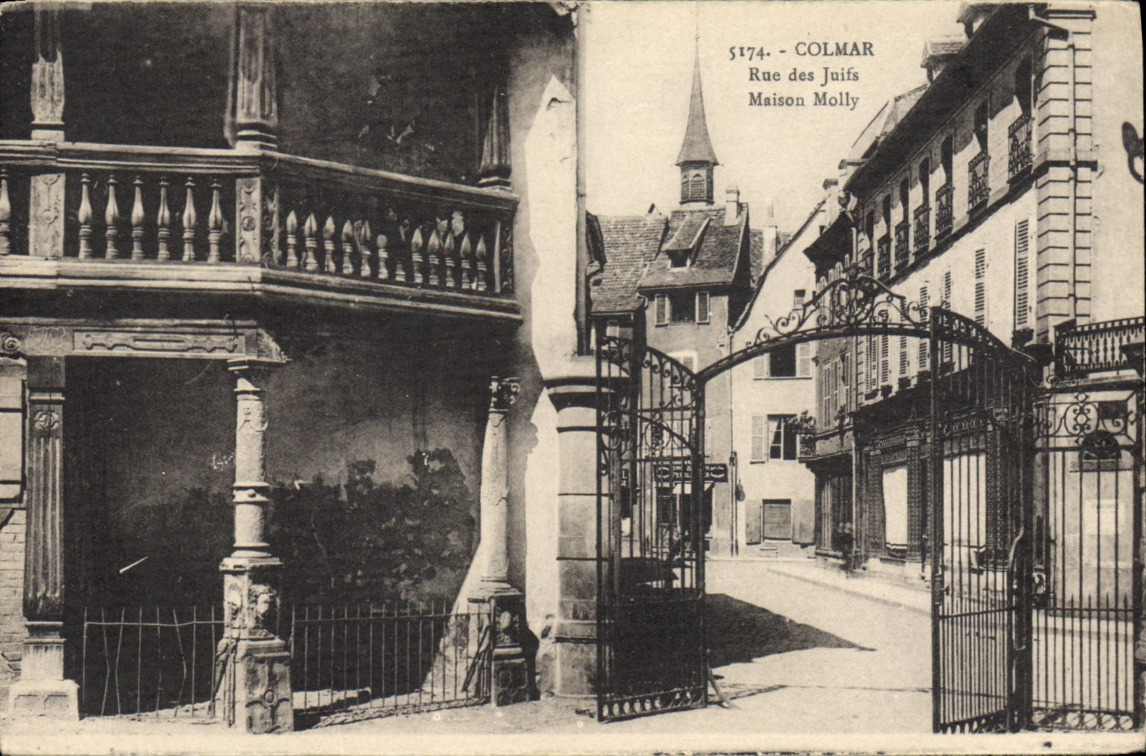 CPA Judaica Colmar Rue des Juifs Maison Molly Juif
