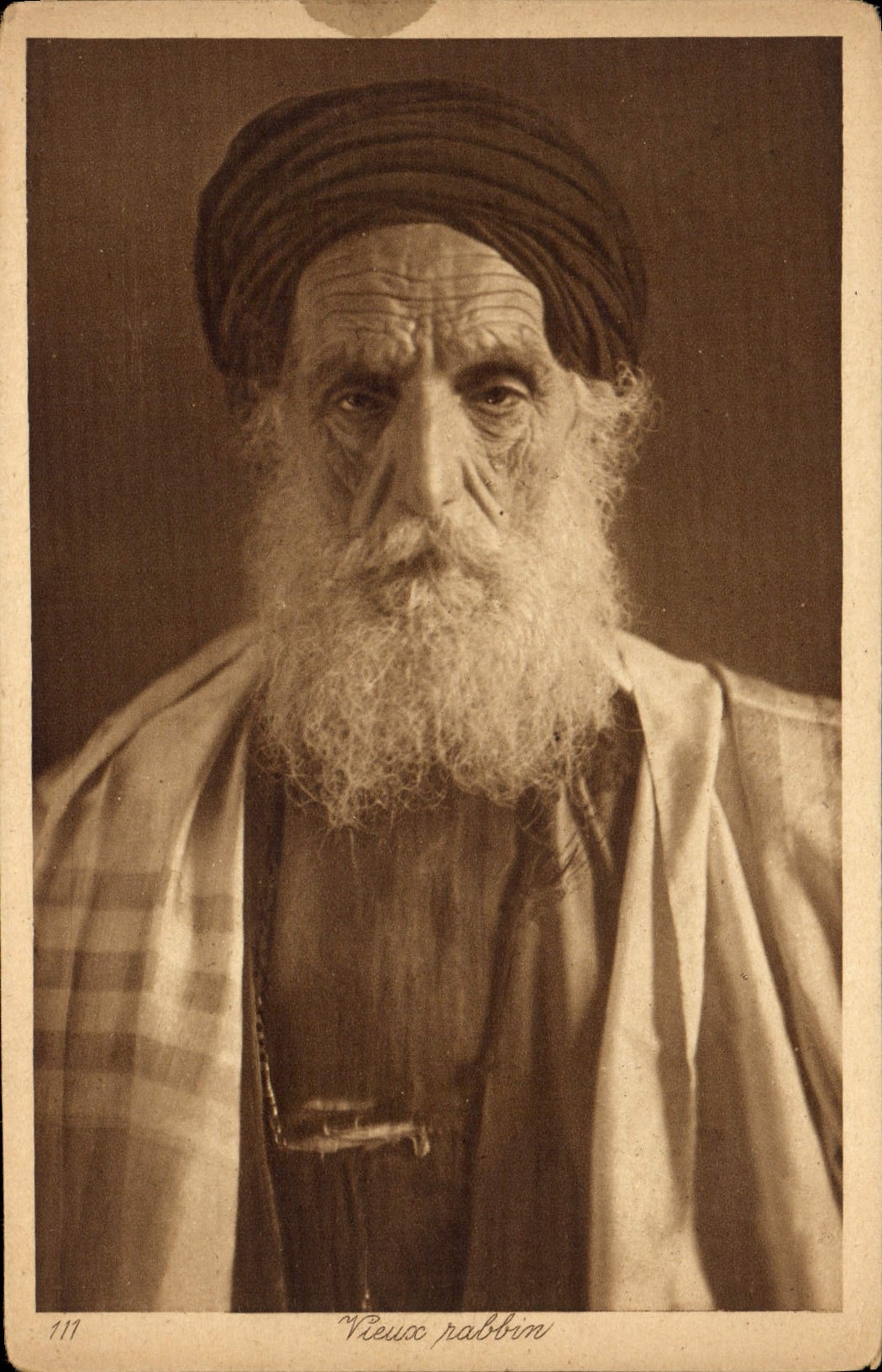 VINTAGE POSTCARD Judaica Old Jewish Morocco rabbi