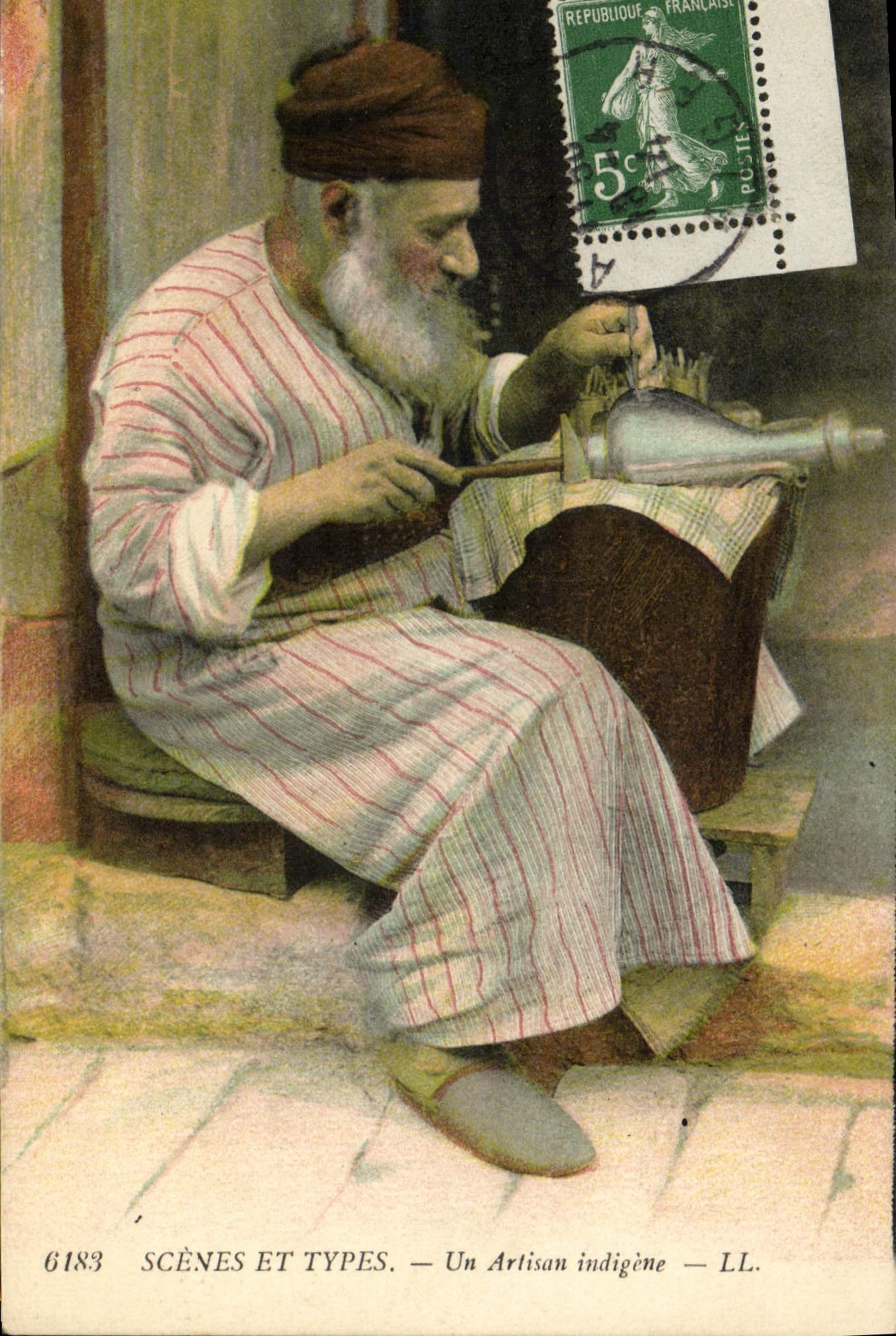 VINTAGE POSTCARD Jewish Judaica an indigenous craftsman