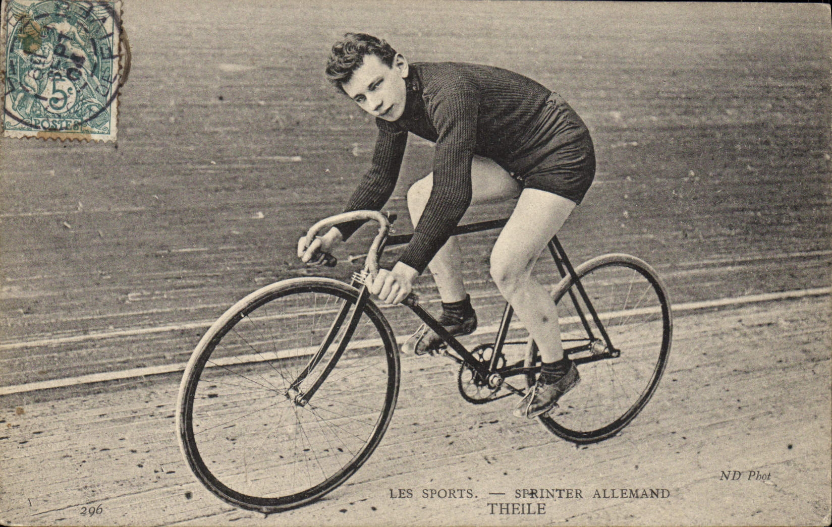 CPA Velo Cycle Cyclisme Sprinter allemand Theile