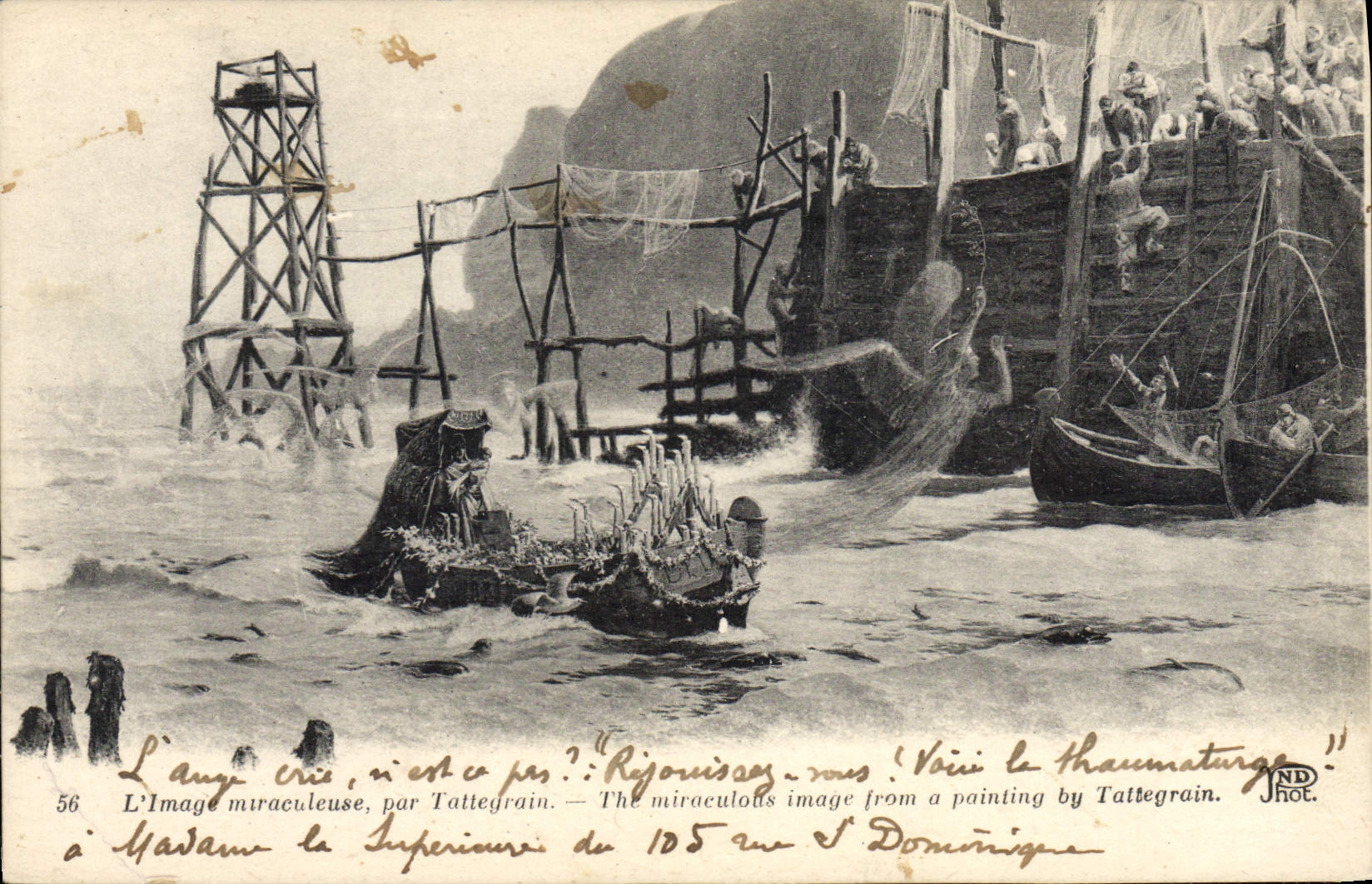 VINTAGE POSTCARD the miraculous image by Tattegrain Siren