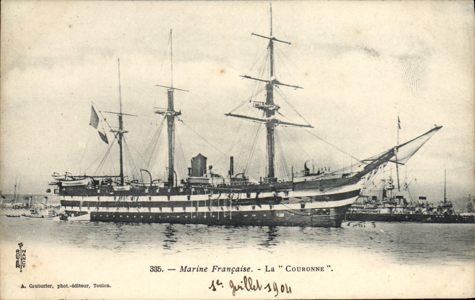 CPA Bateau Marine Francaise la Couronne